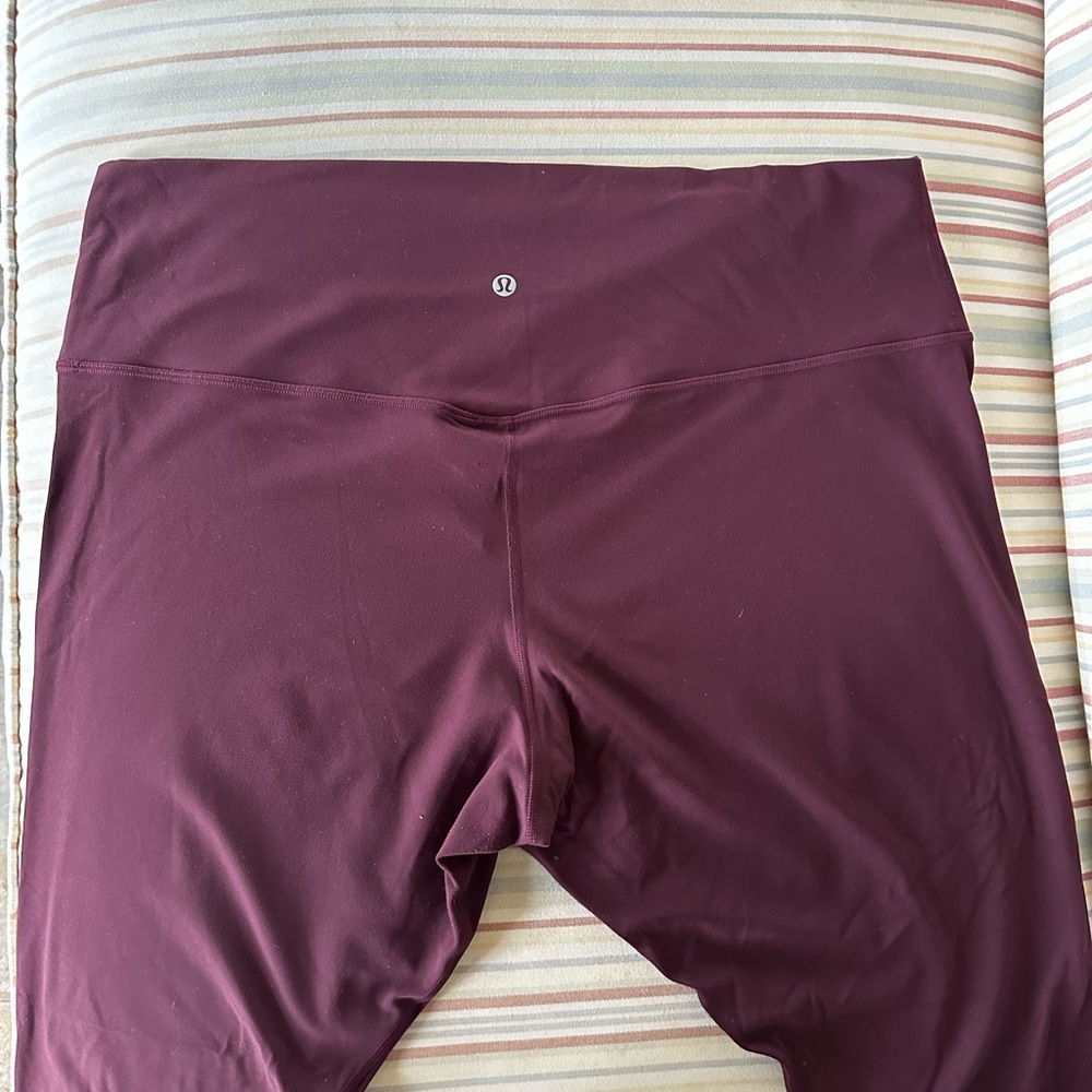 Lululemon Burgundy Align Leggings, size 20